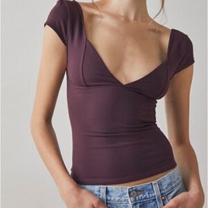 Free People Duo Corset Cami in vintage grape